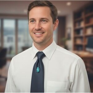 Navajo Kingman Turquoise Horned Lizard Tie Tac Hand Carved Chris McCabe **